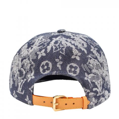 Sell Louis Vuitton Monogram Logo Tapestry Cap - Navy Blue